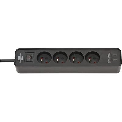 Brennenstuhl Ecolor Regleta de 4 Tomas con Toma de Carga USB C (regleta con 2 x Cargador USB C, Interruptor y Cable de 1,5 m), Color Negro Brennenstuhl Ecolor Regleta de 4 Tomas con Toma de Carga USB C (regleta con 2 x Cargador USB C, Interruptor y Cable de 1,5 m), Color Negro