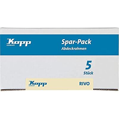 Kopp Profi-Pack Marco para enchufes (5 unidades, para instalación horizontal y vertical, 2 marcos), color gris Kopp Profi-Pack Marco para enchufes (5 unidades, para instalación horizontal y vertical, 2 marcos), color gris