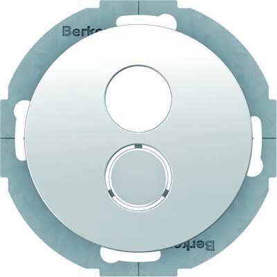 Hager Tapa conector mini con bastidor, , blanco polar, brillo Hager Tapa conector mini con bastidor, , blanco polar, brillo