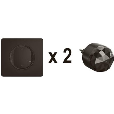 Legrand – Pack de arranque para persianas enrollables conectadas Céliane with Netatmo – 2 interruptores conectados + 1 pasarela de conexión, color negro mate Legrand – Pack de arranque para persianas enrollables conectadas Céliane with Netatmo – 2 interruptores conectados + 1 pasarela de conexión, color negro mate