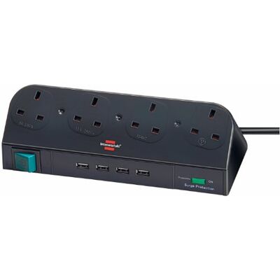 Brennenstuhl Alargador de cables (tamaño: 24 cm Length), color: negro Brennenstuhl Alargador de cables (tamaño: 24 cm Length), color: negro