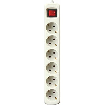 Silver Electronics 9636 Extensión - 6 Tomas, 1,5 m, Blanco Silver Electronics 9636 Extensión - 6 Tomas, 1,5 m, Blanco