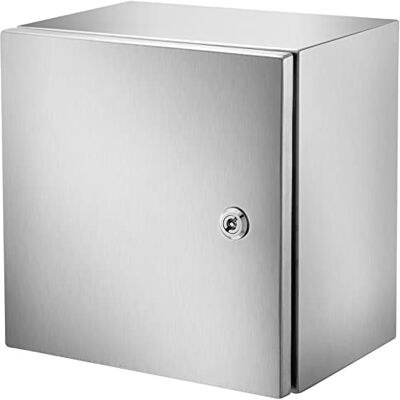 VEVOR Caja de acero inoxidable NEMA caja eléctrica de acero NEMA 4X de 300 x 300 x 200 mm a prueba de agua y polvo caja de conexiones eléctricas para exteriores interiores con placa de montaje VEVOR Caja de acero inoxidable NEMA caja eléctrica de acero NEMA 4X de 300 x 300 x 200 mm a prueba de agua y polvo caja de conexiones eléctricas para exteriores interiores con placa de montaje