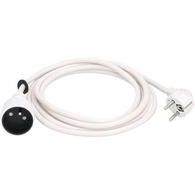 as - Schwabe AS Schwabe Extensión de 3 m H05VV-F 3G1,5 IP20, Enchufe en ángulo, Enchufe 2P+T, Blanco as - Schwabe AS Schwabe Extensión de 3 m H05VV-F 3G1,5 IP20, Enchufe en ángulo, Enchufe 2P+T, Blanco