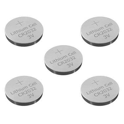 Brightium Pila de botón CR2032 de 3 V, pack de 5 unidades, ideal para dispositivos electrónicos, relojes y controles remotos. Brightium Pila de botón CR2032 de 3 V, pack de 5 unidades, ideal para dispositivos electrónicos, relojes y controles remotos.