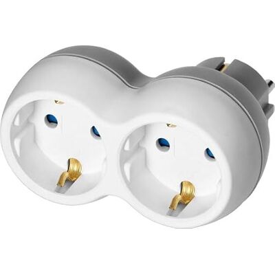 Orno Conector Conector Horizontal Schuko Enchufe de alimentación Max 3680 Watt Blanco (2 enchufes) Orno Conector Conector Horizontal Schuko Enchufe de alimentación Max 3680 Watt Blanco (2 enchufes)
