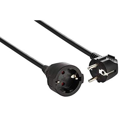 Electraline Prolongador Toma Schuko, 3G1,5 mm², Color Negro, Cable 10 m Electraline Prolongador Toma Schuko, 3G1,5 mm², Color Negro, Cable 10 m