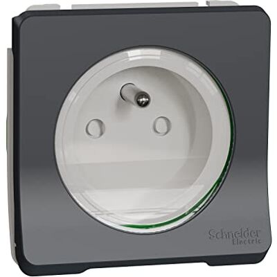 Schneider Electric Cortadora de courant 2P+T à vis – Composable – IP55 – IK08 – Gris Mureva Styl – MUR38030 Schneider Electric Cortadora de courant 2P+T à vis – Composable – IP55 – IK08 – Gris Mureva Styl – MUR38030