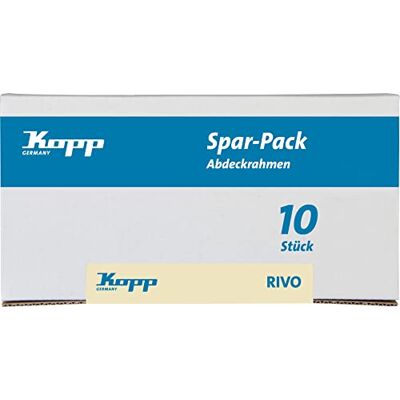 Kopp Marco para 10 enchufes (para instalación horizontal y vertical, 1 orificio), color gris Kopp Marco para 10 enchufes (para instalación horizontal y vertical, 1 orificio), color gris