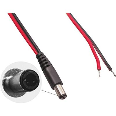 BKL Electronic 0 Cable de conexión de baja tensión (conector de baja tensión, extremos abiertos, 5,50 mm, 2,10 mm) BKL Electronic 0 Cable de conexión de baja tensión (conector de baja tensión, extremos abiertos, 5,50 mm, 2,10 mm)