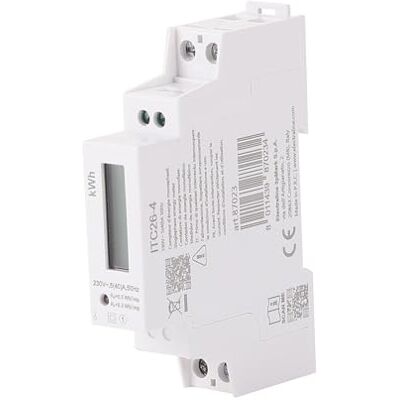 Electraline Contador de energia 230V, 5(40) A, 50Hz, Gris Electraline Contador de energia 230V, 5(40) A, 50Hz, Gris