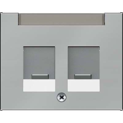 Hager Tapa prot. suc. doble K1, acero Hager Tapa prot. suc. doble K1, acero