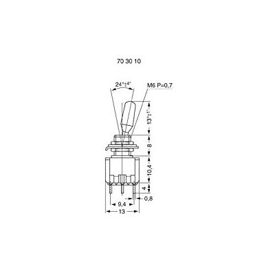 Miyama MS 500-BC-J Interruptor de palanca - Compacto 125V 6A Miyama MS 500-BC-J Interruptor de palanca - Compacto 125V 6A
