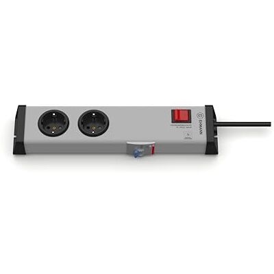Ehmann 0221x00022301 Regleta de 2 enchufes con Interruptor FI, 30 mA, Cable de 1,5 m Ehmann 0221x00022301 Regleta de 2 enchufes con Interruptor FI, 30 mA, Cable de 1,5 m