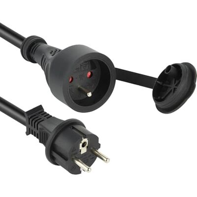 Electraline 200122 - Extensión profesional impermeable de 10 m - Cable de extensión Electraline 200122 - Extensión profesional impermeable de 10 m - Cable de extensión