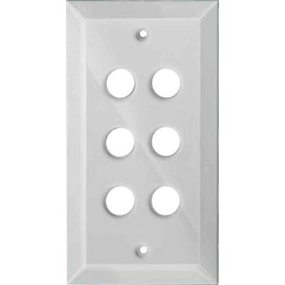 Hager Placa con marco vidrio para 6 pulsador Hager Placa con marco vidrio para 6 pulsador