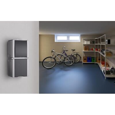 Kopp ProAQA ProAQA Interruptor de encendido/apagado para ambientes húmedos, combinación de enchufes con tapa abatible, vertical, 16 A, IP44, color gris Kopp ProAQA ProAQA Interruptor de encendido/apagado para ambientes húmedos, combinación de enchufes con tapa abatible, vertical, 16 A, IP44, color gris