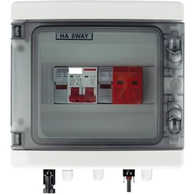 AKOPNCFY Caja combinadora fotovoltaica Solar fotovoltaica, 500V CC, 1 Entrada, 1 Salida, con protección contra sobretensiones, Fusible CC, MCB SPD, Caja Impermeable IP65 AKOPNCFY Caja combinadora fotovoltaica Solar fotovoltaica, 500V CC, 1 Entrada, 1 Salida, con protección contra sobretensiones, Fusible CC, MCB SPD, Caja Impermeable IP65