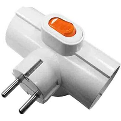 EDM Clavija Triple 3 Tomas con Interruptor T/Tl 16A, Multicolor, 250 V EDM Clavija Triple 3 Tomas con Interruptor T/Tl 16A, Multicolor, 250 V