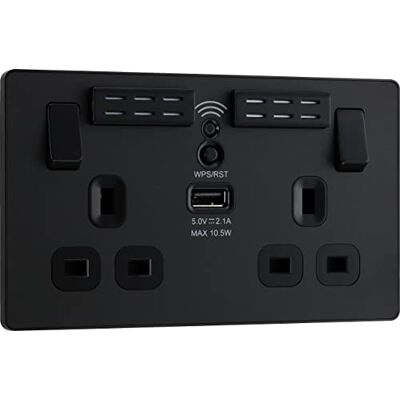British General - PCDMB22UWRB - Negro mate - Enchufe eléctrico British General - PCDMB22UWRB - Negro mate - Enchufe eléctrico