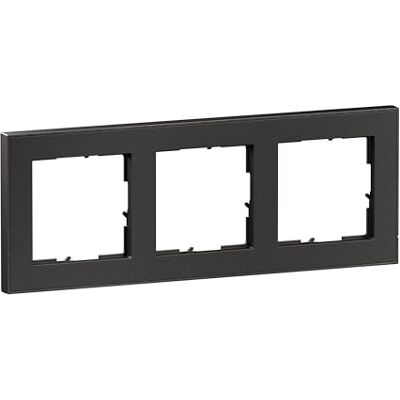 Legrand - Marco Seano+ 3-estantes - Diseño Moderno, Dark Steel - Marco de Interruptor Legrand - Marco Seano+ 3-estantes - Diseño Moderno, Dark Steel - Marco de Interruptor