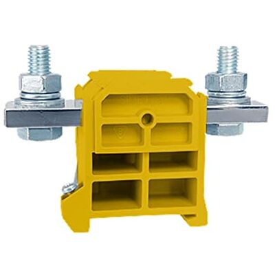 SIMET Bloque de terminales de tornillo montado en riel ZSG1-95.0Z amarillo marca SIMET Bloque de terminales de tornillo montado en riel ZSG1-95.0Z amarillo marca