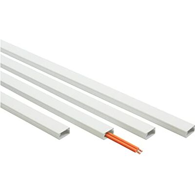 Famatel – Minicanal 16 x 40 mm Fácil montaje Tira de 2m Gris, Blanco Famatel – Minicanal 16 x 40 mm Fácil montaje Tira de 2m Gris, Blanco