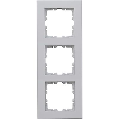 Kopp HK07 Pure Marco de 3 enchufes (10 unidades), color gris mate Kopp HK07 Pure Marco de 3 enchufes (10 unidades), color gris mate