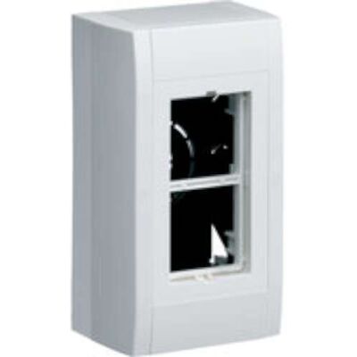 Hager Sistemas 02H Caja Modular de Superficie Serie , 2 Mecanismos 45x45 mm, Blanco Nieve (RAL9010), Caja de 3 Hager Sistemas 02H Caja Modular de Superficie Serie , 2 Mecanismos 45x45 mm, Blanco Nieve (RAL9010), Caja de 3