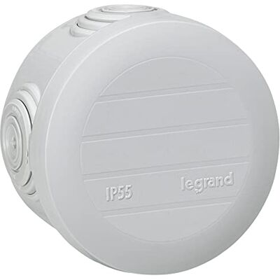 Legrand - Caja de derivación redonda (cierre con sistema de clip, diámetro: 60 mm, ancho: 40 mm), color gris Legrand - Caja de derivación redonda (cierre con sistema de clip, diámetro: 60 mm, ancho: 40 mm), color gris