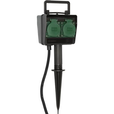 Brennenstuhl Toma de Corriente para jardín/de 4 vías con piqueta de Tierra (plástico Resistente a la Intemperie, Toma de Corriente para Exteriores con Carcasa Impermeable, 10 m de Cable) Negro Brennenstuhl Toma de Corriente para jardín/de 4 vías con piqueta de Tierra (plástico Resistente a la Intemperie, Toma de Corriente para Exteriores con Carcasa Impermeable, 10 m de Cable) Negro