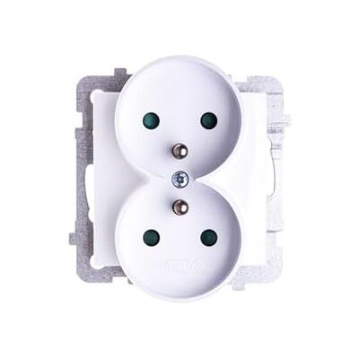 Ospel GP-2GRZP/m/00 Toma de corriente (Blanco, IP20, 16 A, 71 mm, 48 mm, 71 mm) Ospel GP-2GRZP/m/00 Toma de corriente (Blanco, IP20, 16 A, 71 mm, 48 mm, 71 mm)