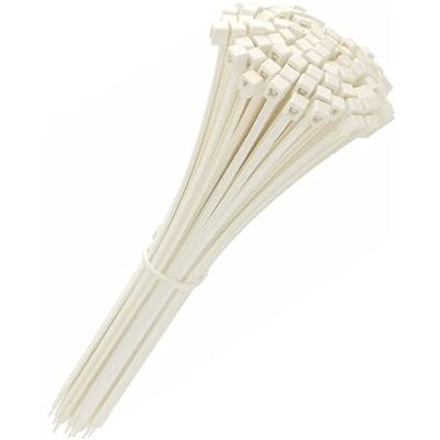 Kippen Paquete de 50 bridas blancas para cableado, 300 x 4,8 mm Kippen Paquete de 50 bridas blancas para cableado, 300 x 4,8 mm