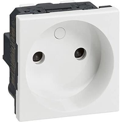 Legrand Toma de corriente 2P 16A 2 módulos para componer Mosaic Blanco Legrand Toma de corriente 2P 16A 2 módulos para componer Mosaic Blanco