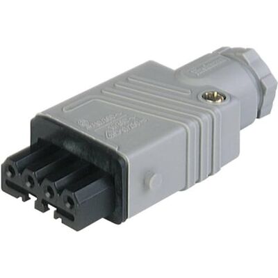 Hirschmann 931 691-106-1 Conector de alimentación, Recto, Gris - Conector de alimentación Hirschmann 931 691-106-1 Conector de alimentación, Recto, Gris - Conector de alimentación