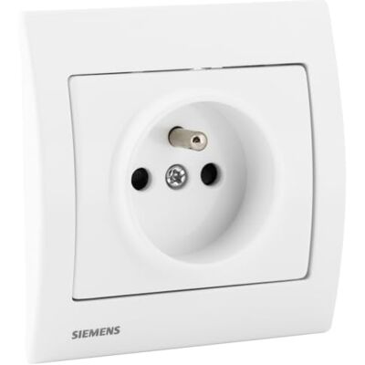 Siemens Delta Iris Lote de 10 enchufes 2P + T, color blanco Siemens Delta Iris Lote de 10 enchufes 2P + T, color blanco