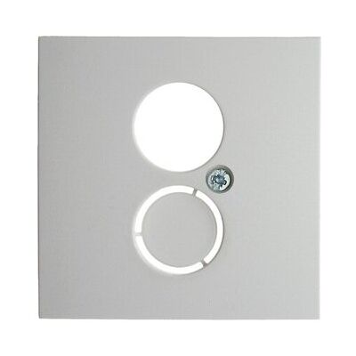 Hager Placa audio 1 hueco abierto s1 brillo blanco polar Hager Placa audio 1 hueco abierto s1 brillo blanco polar