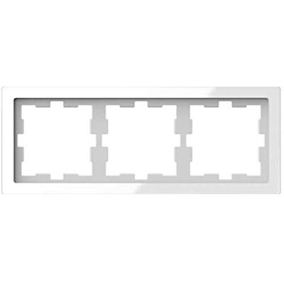 Merten Cristal Blanco Marco de Vidrio 3G - Placa de Pared/ Cubierta de Interruptor Merten Cristal Blanco Marco de Vidrio 3G - Placa de Pared/ Cubierta de Interruptor