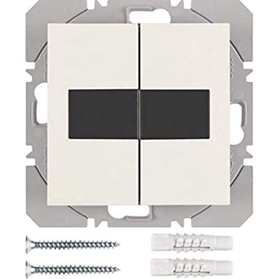 Hager Pulsador superficie KNX radio quicklink solar doble, berker.Net Emisores KNX radio de , para series berker S.1/ B.3/ B.7 de , blanco brillo Hager Pulsador superficie KNX radio quicklink solar doble, berker.Net Emisores KNX radio de , para series berker S.1/ B.3/ B.7 de , blanco brillo
