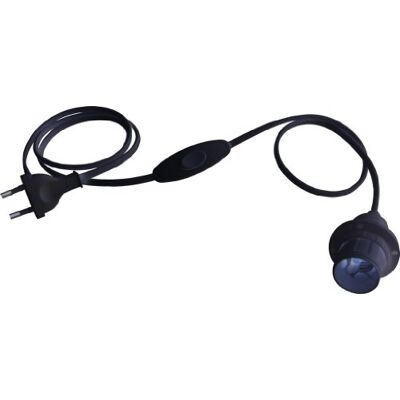 Electraline Cableado Bipolar Y E27, Interruptor Y Enchufe, Negro Electraline Cableado Bipolar Y E27, Interruptor Y Enchufe, Negro