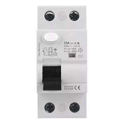 VoltShine Interruptor diferencial 1P+N 40A 0.030A 6kA para protección eléctrica, evita descargas y mejora la seguridad en instalaciones. VoltShine Interruptor diferencial 1P+N 40A 0.030A 6kA para protección eléctrica, evita descargas y mejora la seguridad en instalaciones.
