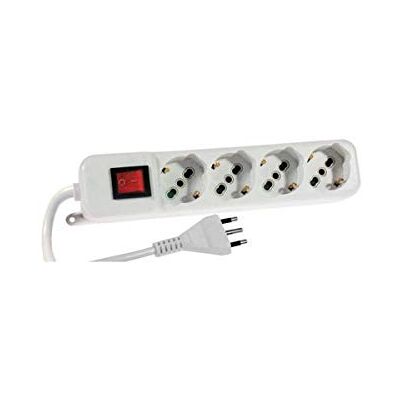 MELCHIONI - Multipresa 4 Schuko - 16A - Regleta eléctrica MELCHIONI - Multipresa 4 Schuko - 16A - Regleta eléctrica