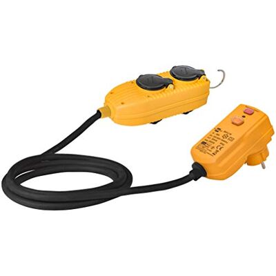 Brennenstuhl Adaptador (4 enchufes con tapa, Powerblock + enchufe, protección IP44, 30 mA, 2 m, H07RN-F 3G1,5) Brennenstuhl Adaptador (4 enchufes con tapa, Powerblock + enchufe, protección IP44, 30 mA, 2 m, H07RN-F 3G1,5)