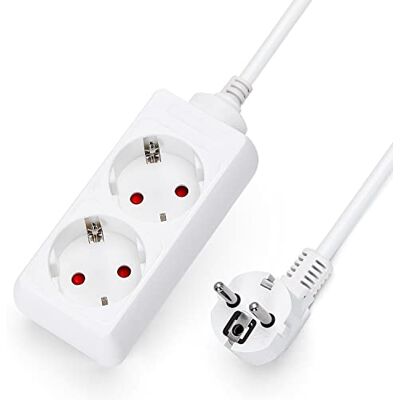 Aigostar Socket-Outlet Without Switch (2 Tomas, 3G1.5m㎡ 3M) Aigostar Socket-Outlet Without Switch (2 Tomas, 3G1.5m㎡ 3M)