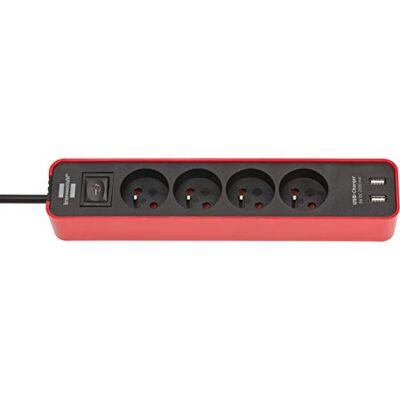 Brennenstuhl ECOLOR Regleta (4 enchufes + 2 conectores USB, 1,5 m de cable Brennenstuhl ECOLOR Regleta (4 enchufes + 2 conectores USB, 1,5 m de cable