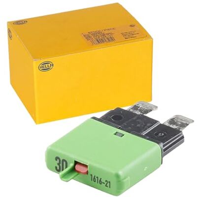 HELLA Fusible automático 30A 32V verde claro térmico HELLA Fusible automático 30A 32V verde claro térmico