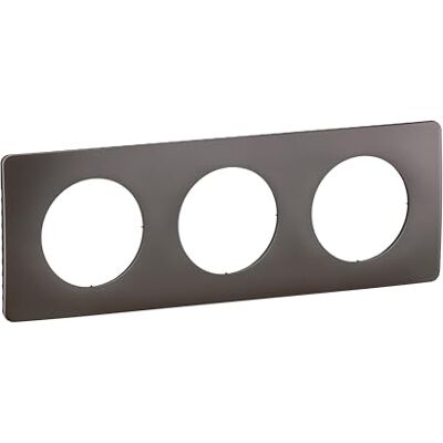 Legrand – Placa Céliane – Placa de acabado para enchufes e interruptores Céliane – 3 posiciones – Gris ceniza Legrand – Placa Céliane – Placa de acabado para enchufes e interruptores Céliane – 3 posiciones – Gris ceniza