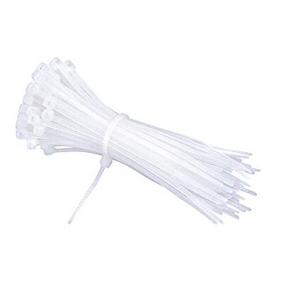 V-TAC 100 bridas de plástico, bridas eléctricas, bridas para cables de 2,5 mm de ancho, para atar cables (2,5 x 150 mm, blanco) V-TAC 100 bridas de plástico, bridas eléctricas, bridas para cables de 2,5 mm de ancho, para atar cables (2,5 x 150 mm, blanco)