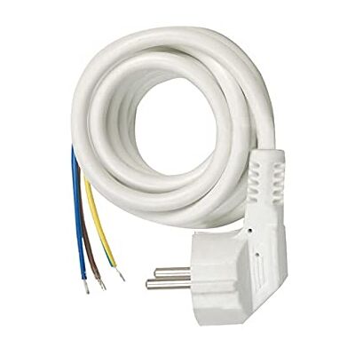 Simon Cable H05VV-F 3G1MM² para Bases , Apto para Ladrones y Regletas de Enchufe Múltiple, 16A, 250V, Potencia Máxima 3680W, Alargadera 3 Metros, Color Blanco Simon Cable H05VV-F 3G1MM² para Bases , Apto para Ladrones y Regletas de Enchufe Múltiple, 16A, 250V, Potencia Máxima 3680W, Alargadera 3 Metros, Color Blanco