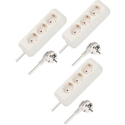 Brennenstuhl Eco-Line regleta de 3 Tomas, Juego de 3 Unidades (regleta con protección Reforzada contra el Contacto Accidental y Cable de 3 m), Color Blanco Brennenstuhl Eco-Line regleta de 3 Tomas, Juego de 3 Unidades (regleta con protección Reforzada contra el Contacto Accidental y Cable de 3 m), Color Blanco